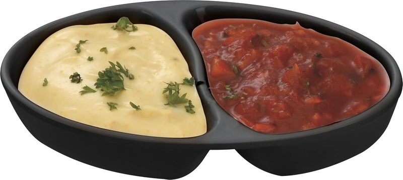 Servewell Melamine Twin Sauce Dish 11cm Black